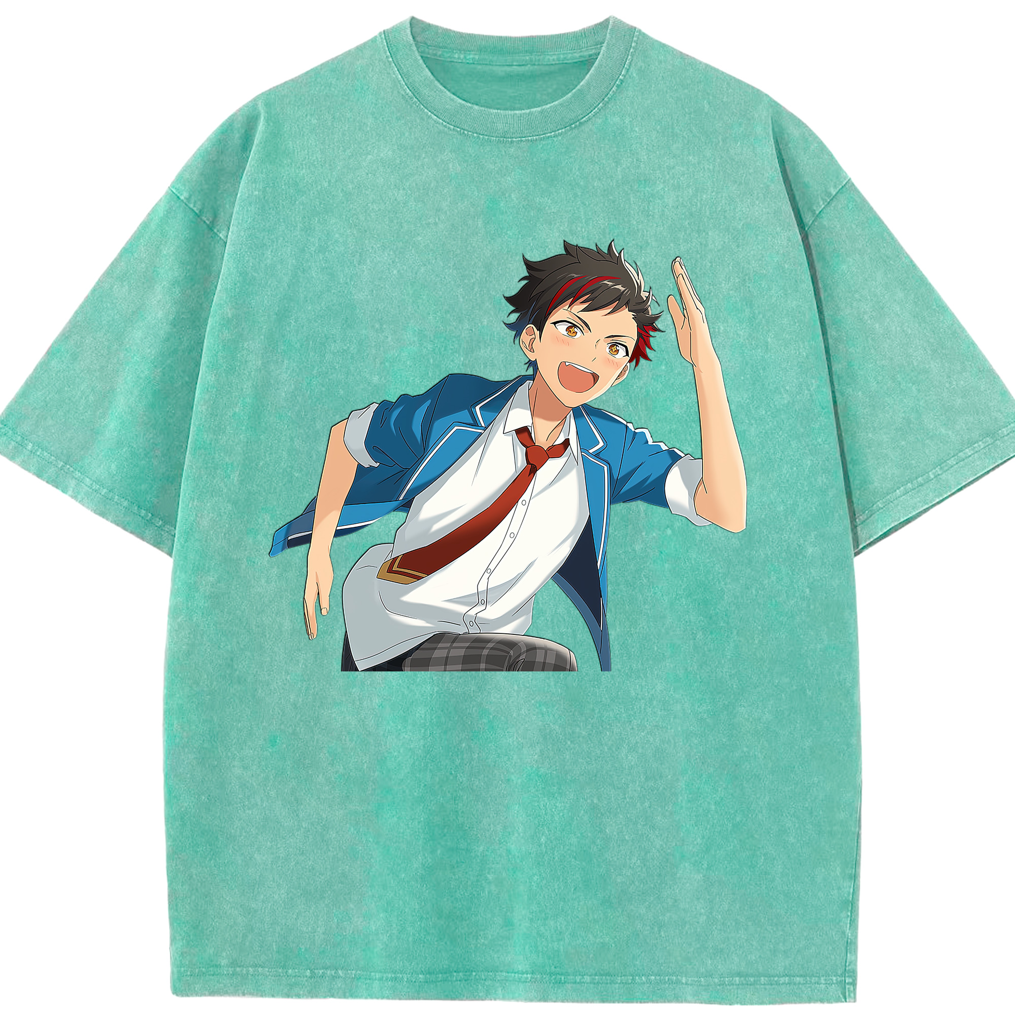 （画像用） あんさんぶるスターズ! Ensemble Stars 綿100% ヴィンテージ風 半袖Tシャツ（フロントプリント）